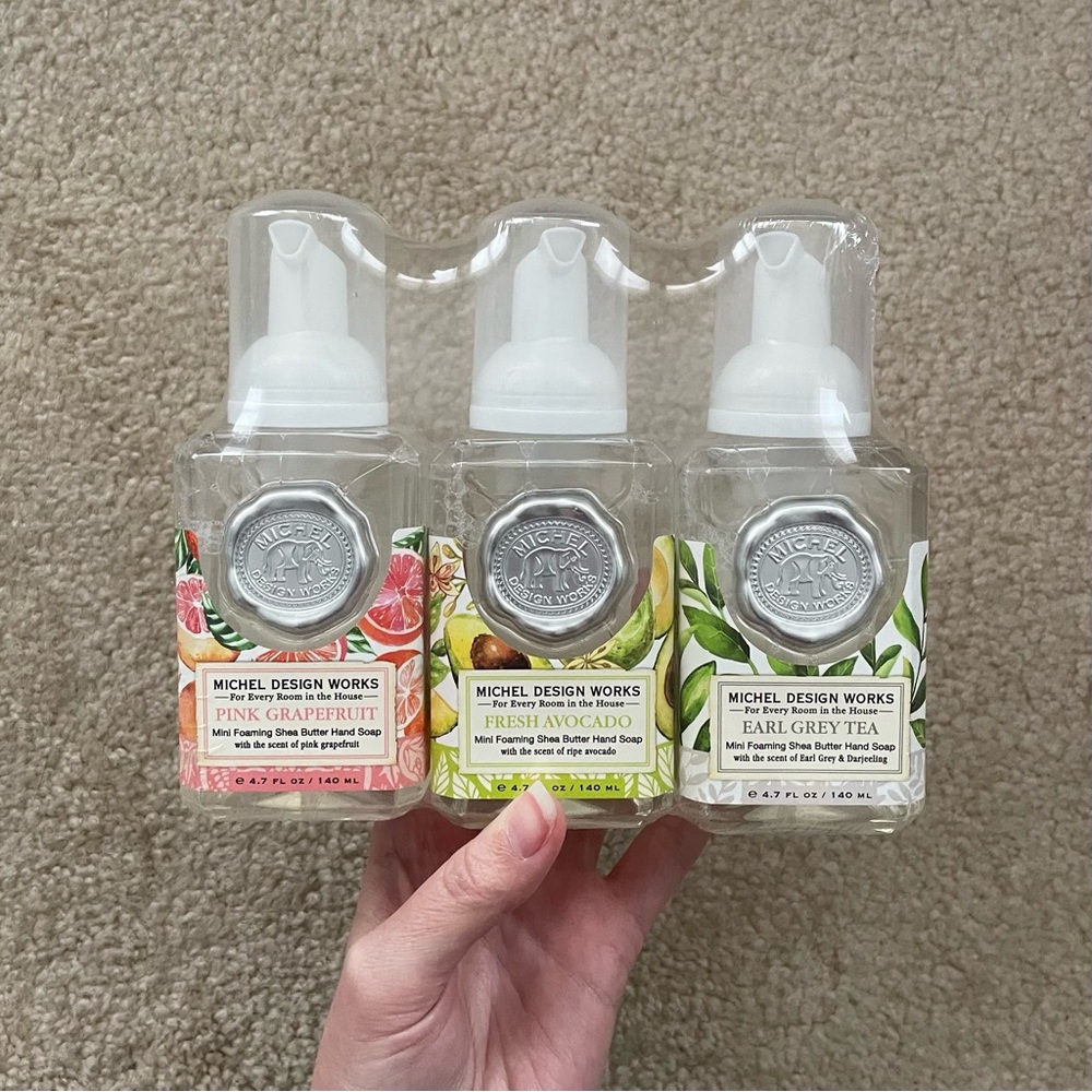 Michel Design Works Mini Hand Soap Set: Pink Grapefruit, Avocado, Earl Grey Tea - Picture 3 of 16
